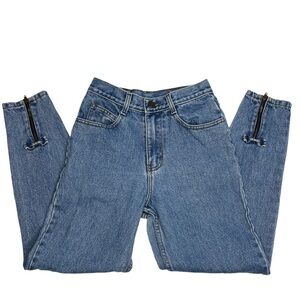 Vtg Jordache ankle zip high waisted mom jeans Vintage Sz 12 Modern Sz 24in